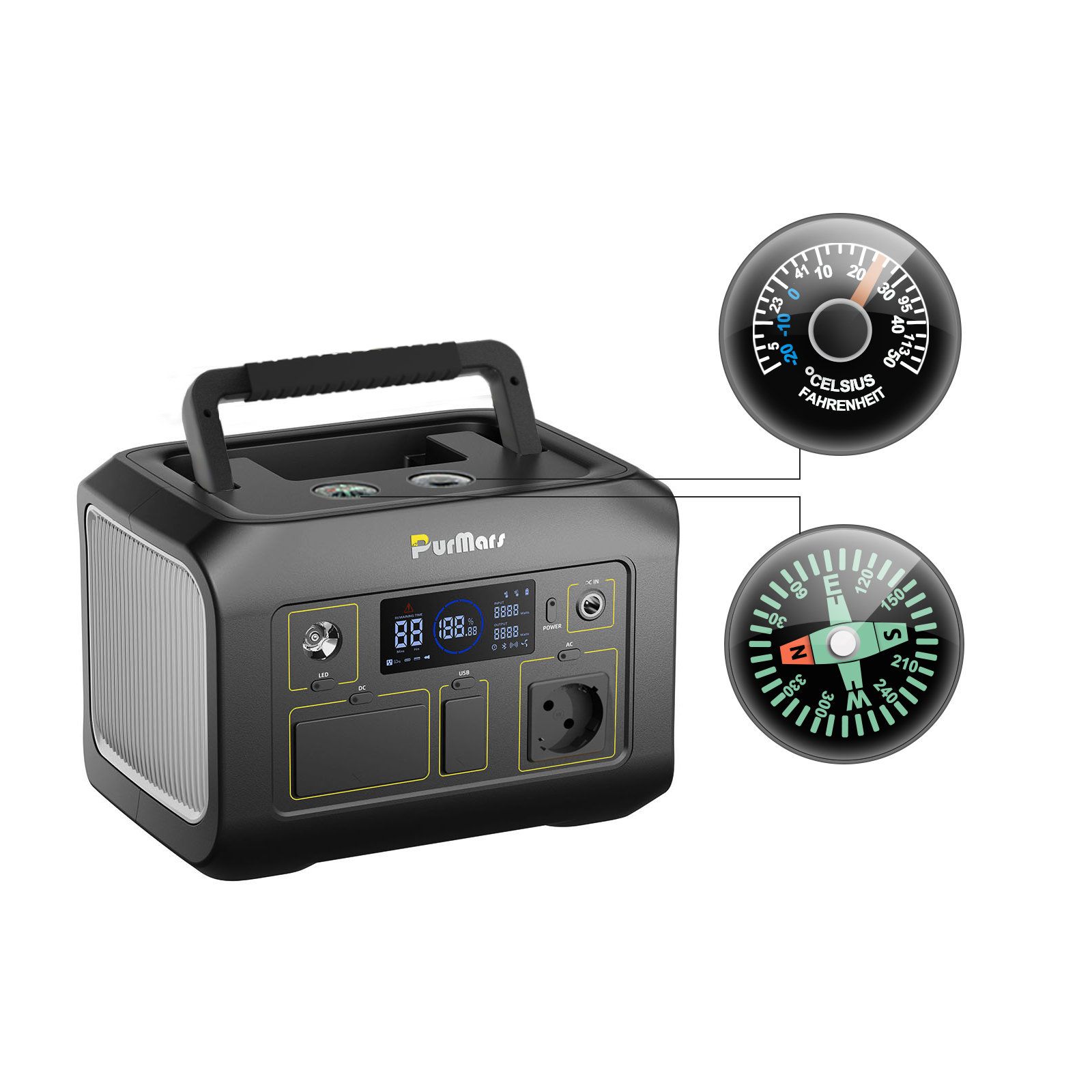 Portable Power Station P300 Plus|300W|Compress& Thermometer