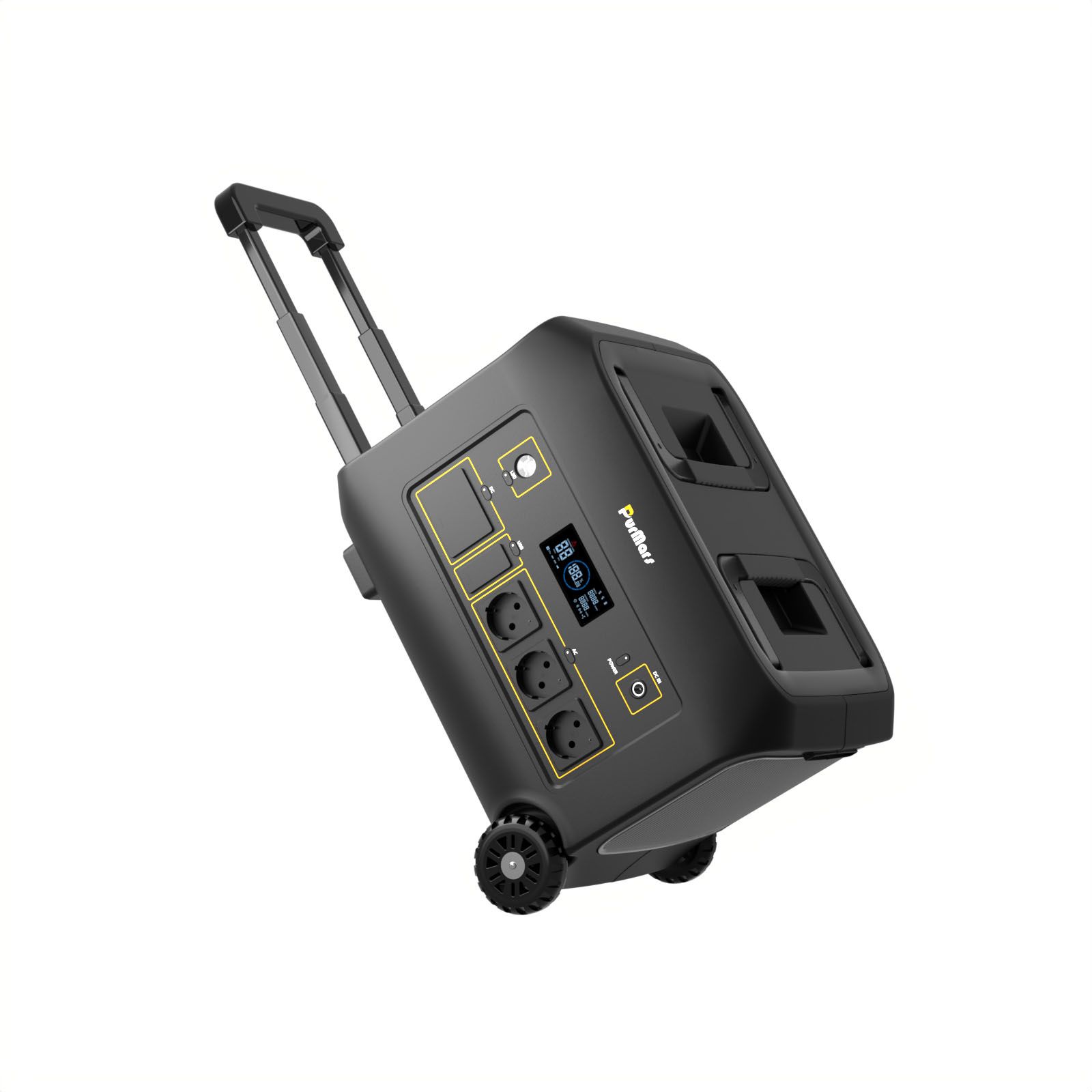 Portable Power Station B1200|1200W|Smart App Control Equip with Rod and Wheels