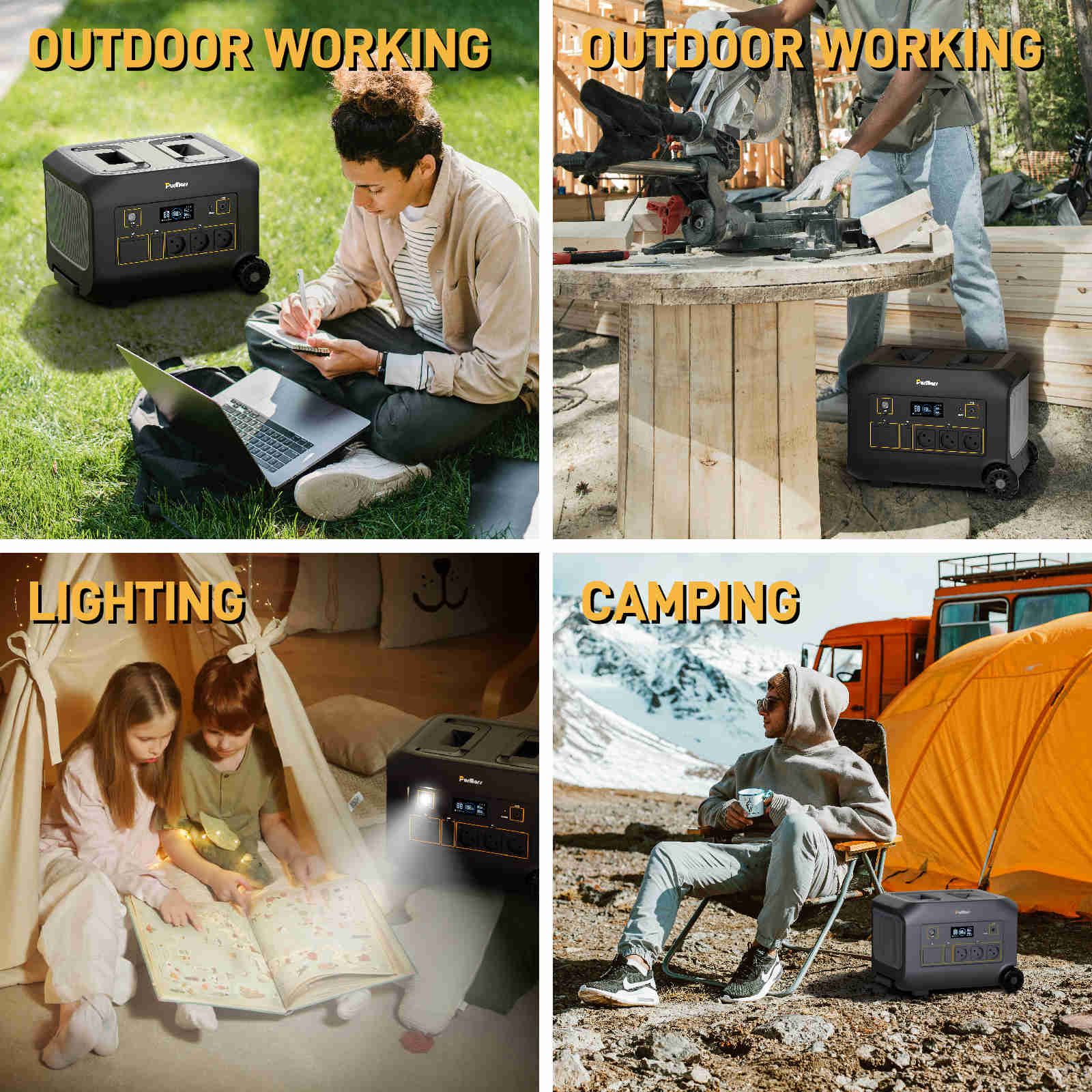 Portable power station for camping