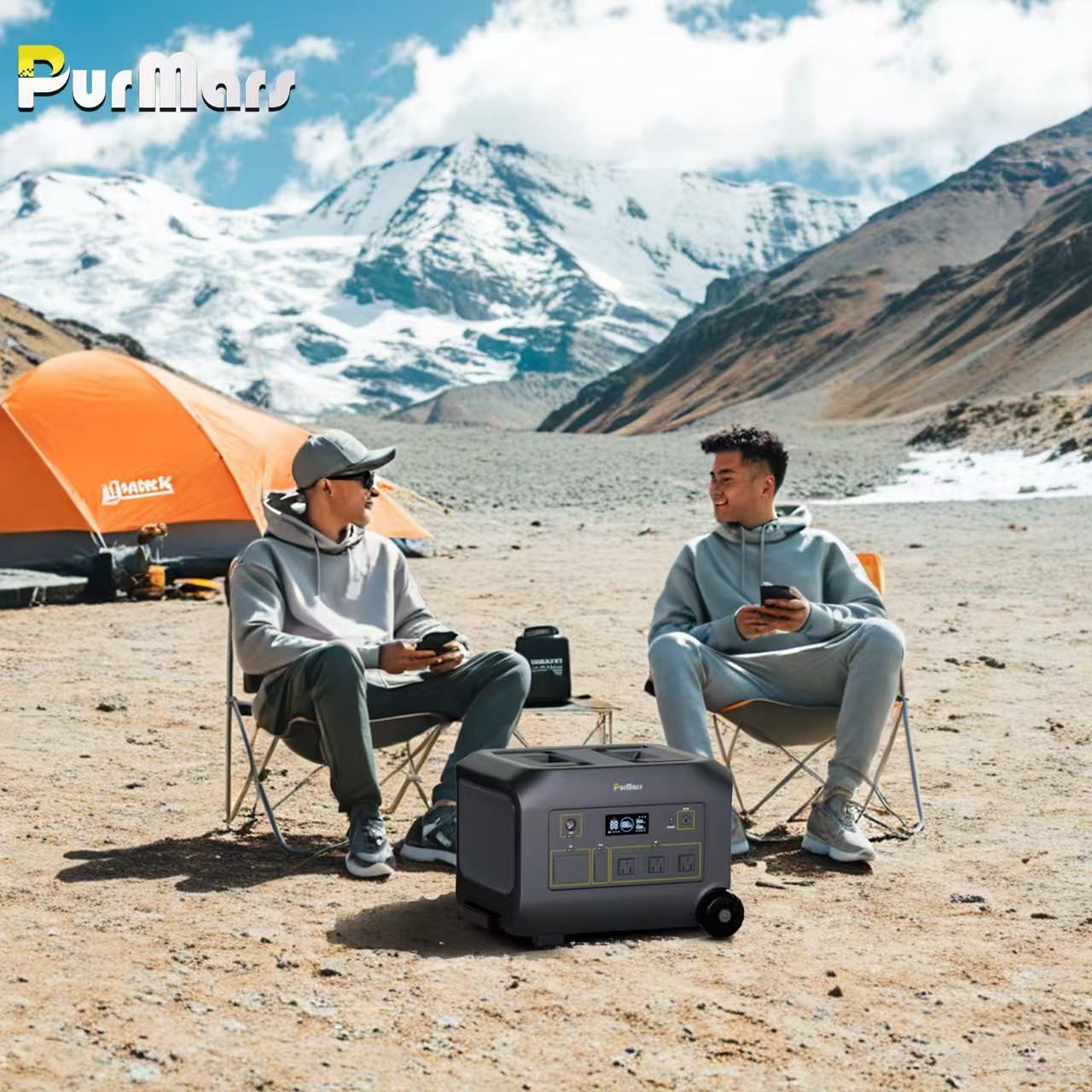 Portable power station for camping