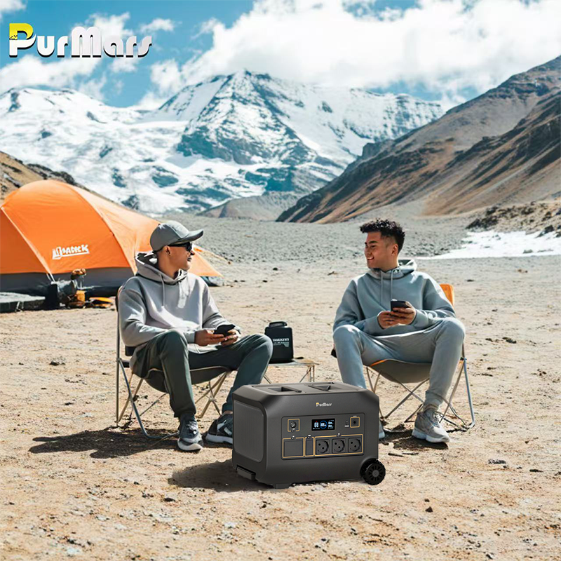 Portable power station for camping